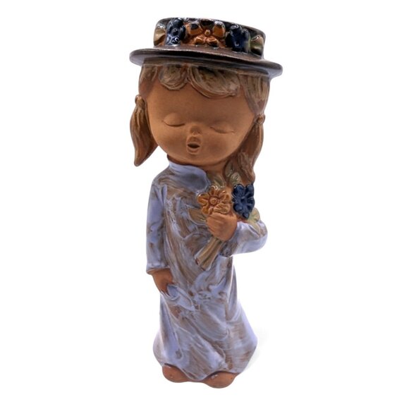 Paul Marshall Other - Vintage Flower Child Girl Figurine Terracotta Paul Marshall Japan 8”